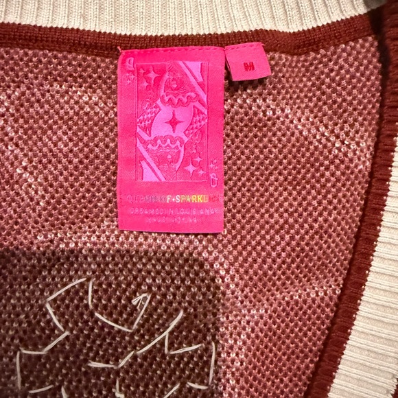 Queen of sparkles NWOT Western icon Cardigan small - Picture 6 of 11